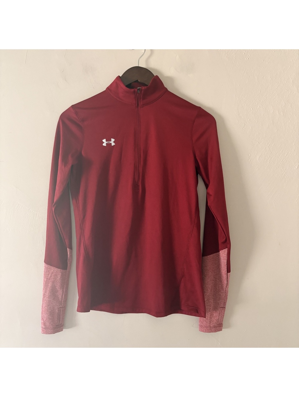Under Armour HeatGear Quarter-Zip Pullover - Red - Size XS